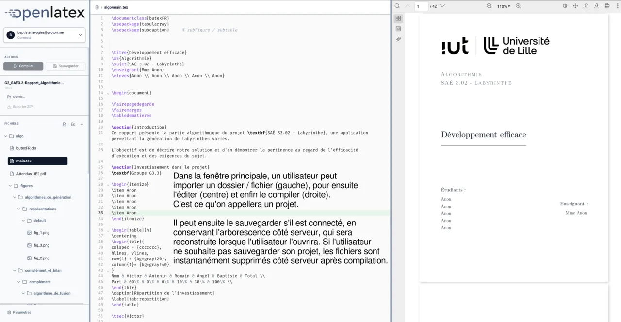 OpenLaTeX - Real-time editor